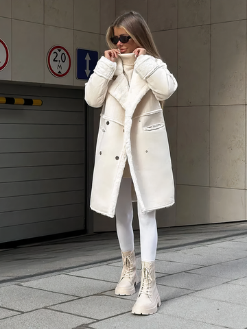 Amara - Elegante Winddichte Sherpa Jas