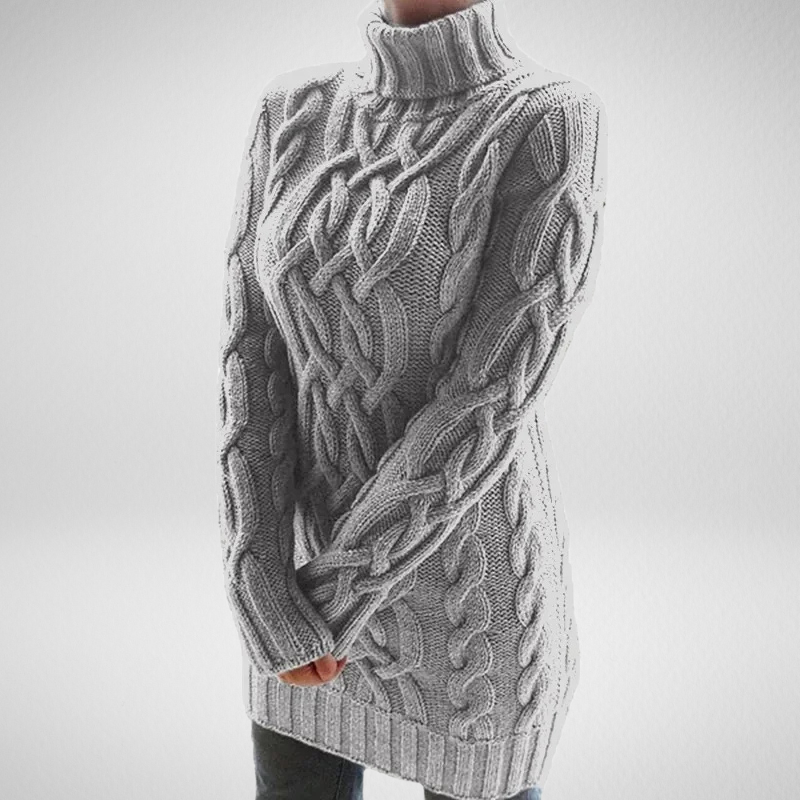 Aria Luxe™ Cable Knit Dress – Warme Stijl met een Tijdloze Touch