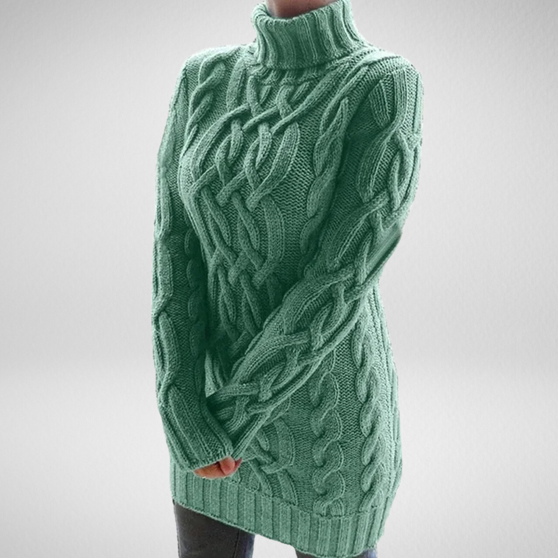 Aria Luxe™ Cable Knit Dress – Warme Stijl met een Tijdloze Touch