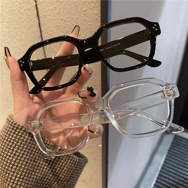 Clear Elegance - Iconische Bril met Transparante Lenzen