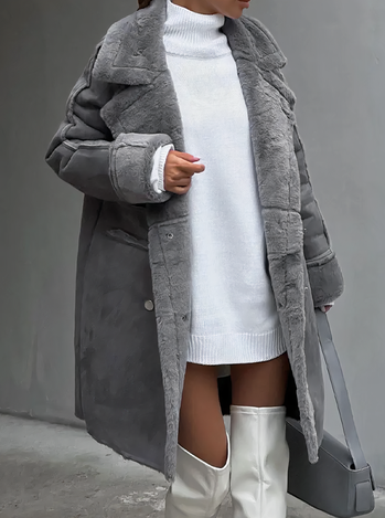 Amara - Elegante Winddichte Sherpa Jas