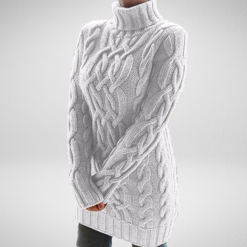 Aria Luxe™ Cable Knit Dress – Warme Stijl met een Tijdloze Touch
