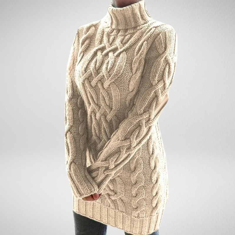 Aria Luxe™ Cable Knit Dress – Warme Stijl met een Tijdloze Touch