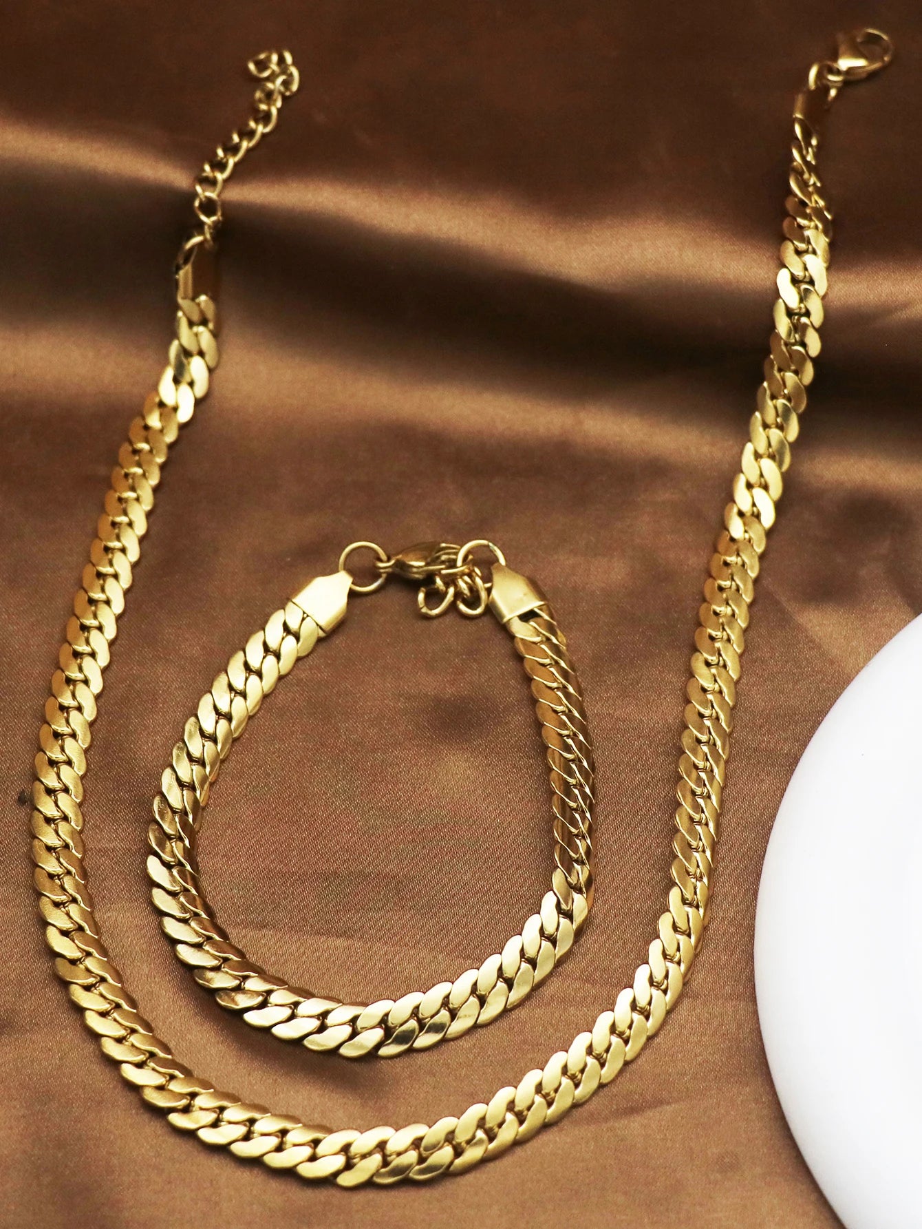 Luna Luxe - Elegante Gouden Ketting En Armband
